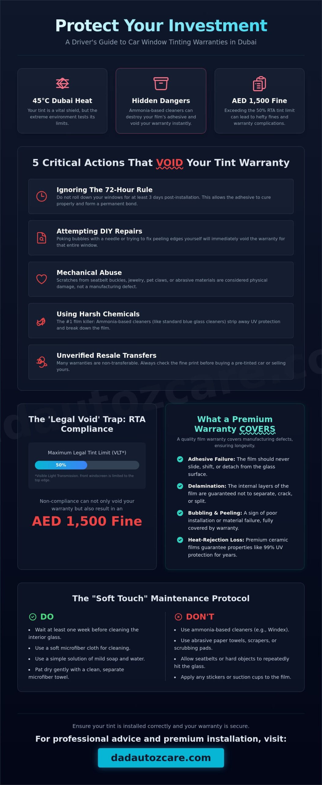 What Voids a Car Tinting Warranty in Dubai? The 2026 Essential Guide